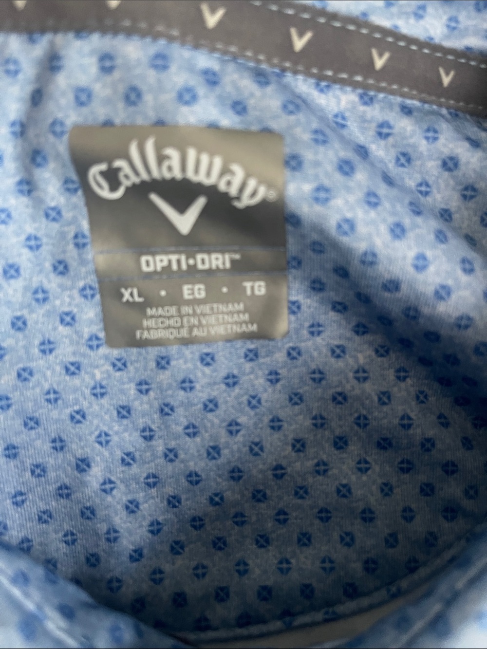 Callaway Light Blue Micro-Pattern Performance Polo - Picture 2 of 2